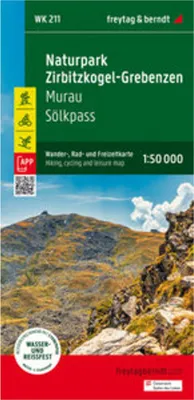 Obrázok produktu pre Prírodný park Zirbitzkogel-Grebenzen, turistická, cyklistická a rekreačná mapa 1:50 000, freytag & berndt, WK 211