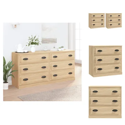 Produktbild von vidaXL Sideboards 2 Stk. Sonoma-Eiche Holzwerkstoff -  Sideboards