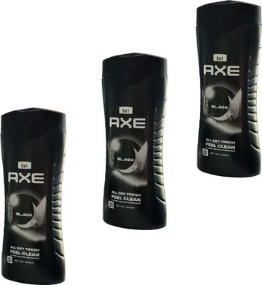 Produktbild von 3x 400 ml AXE Duschgel Black 3 in 1