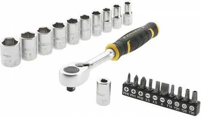 Zdjęcie produktu dla Stanley Zestaw Kluczy  21El. 1/2" Nasadki + Bity