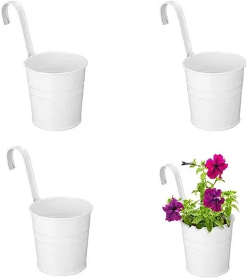 Produktbild von Weiße Blumenampel 4er Set