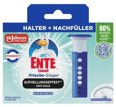 Produktbild von WC-Ente Frische-Siegel Starter-Set (inkl. 1 Nachfüller), mit Bleichkraft Eukalyp