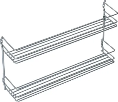 Produktbild von Metaltex 364-632039 Gewürzregal PEPITO 2 Etag 36x8x19cm, für Schranktür, silber