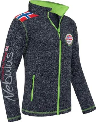 Zdjęcie produktu dla Nebulus kurtka polarowa NORKY mężczyźni, ciepła kurtka polarowa, z długim zamkiem błyskawicznym, P4942 - Mężczyźni, granatowy cętkowany, M