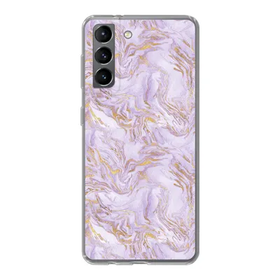 Produktbild von MuchoWow® Handyhülle Schutzhülle Hülle für Samsung Galaxy S21 Abstrakt - Marmor - Gold - Muster Silikon Softcase Handy Hülle - Softcase