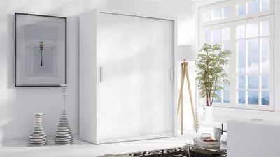 Produktbild von Schiebetürenschrank Schrank LUND Weiss matt 150x215 cm