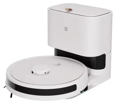 Imagen del producto de Electrolux ER71UW2SW, sin bolsa, blanco, diseño cilíndrico, depósito de polvo de 0,28 litros, con base de carga, función de limpieza con trapo, sistema de purificación
