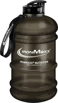 Produktbild von IronMaxx Water Gallon - Frosted Black 2200ml | BPA & DEHP frei auslaufsichere Trinkflasche mit Messskala in verschiedenen Farben erhältlich