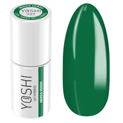 Produktbild von Yoshi | Yoshi Hybridlack 707 Nerdo Verdo - 6ml - Flaschengrün - Uv Hybridlack - Nagellack