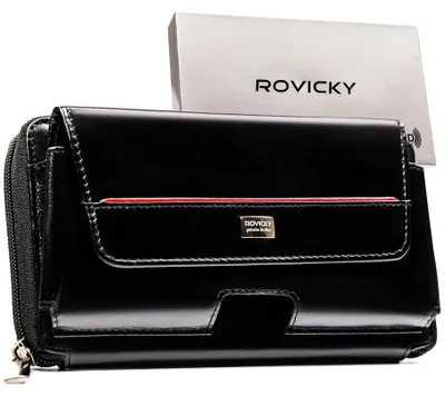 Obrázek produktu pro Rovicky Pánská kožená saszetka RFID černá 18x10x4 cm