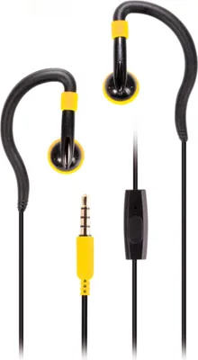 Produktbild von Sportliche VIVanco™Over-Ear Kopfhörer Gelb - Sportkopfhörer Gelb mit Ohrbügel, Mikrofon und 3,5 mm Klinke, 1,2 m Kabel