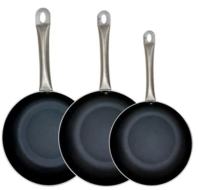 Pfannenset 20/24/24 cm, Aluminium, Antihaft, für Induktion