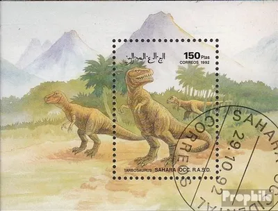 Produktbild von Briefmarken Sahara 1992 Mi Ausgabe der Exilregierung ohne Gültigkeit im int. Postverkehr Nr.65 gestempelt Prähistorische Tiere