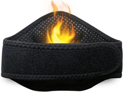 Image de Cache-cou chauffant avec magnétothérapie, soulage les douleurs cervicales, protection hivernale et fermeture Velcro