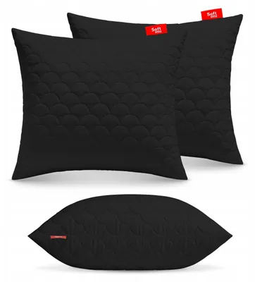 Produktbild von Softimi Antiallergisches Kissen Set 2x 50x60 cm Schwarz