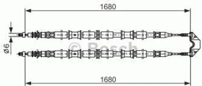 Produktbild von Bosch Seilzug, Feststellbremse Mitte 1 987 482 107