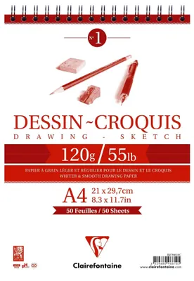 Image de Bloc à dessin Croquis 50 feuilles blanc DIN A4