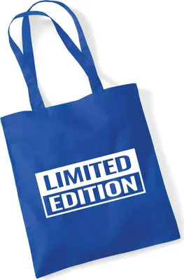 Produktbild von Huuraa Jutebeutel Limited Edition Schriftzug 10 Liter Bright Royal Baumwolle Tasche Geschenkidee