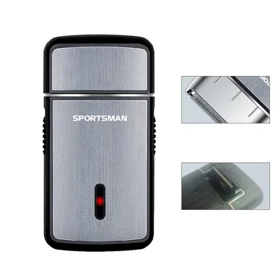 Produktbild von 2 in 1 Elektrorasierer Mini Rasierer,Mini Shave,Koteletten rasieren,Tragbarer,1 Stunde Dauerbetrieb,USB,10.5*5.5cm,Silber