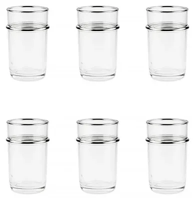 Produktbild von Teegläser mit silbernem Rand, 175 ml – 6er-Set