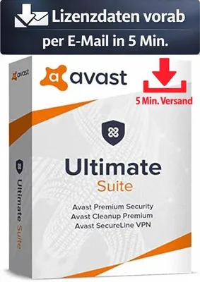 Produktbild von Avast Ultimate Suite (10 Devices - 3 Jahre) ESD Antivirus Sicherheit 5 Min. Versand als Download per Mail