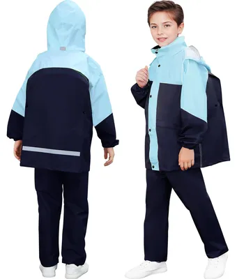 Imagen del producto de Regenpak unisex: ligero, impermeable, con capucha. Incluye chaqueta y pantalones de lluvia transpirables, y una bolsa de almacenamiento