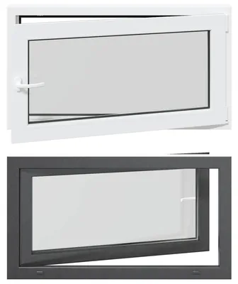 Immagine prodotto di vidaXL Finestra da cantina RISOR 110 x 50 cm in PVC e vetro, antracite