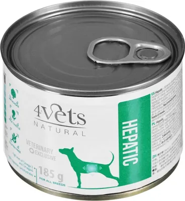 Produktbild von 4VETS Natural Hepatic Dog  - Nassfutter für Hunde - 185 g