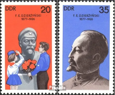 Produktbild von Briefmarken DDR 1977 Mi 2252-2253 (kompl.Ausgabe) postfrisch 100.Geburtstag von Dserschinskij / Bl.49