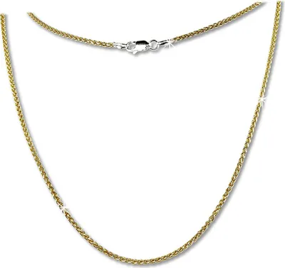 Produktbild von SilberDream Collier 925 Silber vergoldet 45cm Zopf Schmuck silber gold D2SDK21545Y
