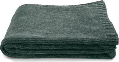 Produktbild von Chenille-Polyesterdecke, grün, B.130 x L.170 cm