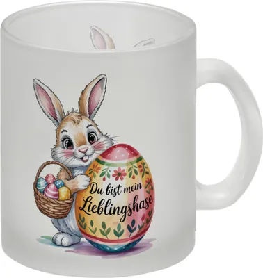 Produktbild von Osterhase Du bist mein Lieblingshase Glas Tasse