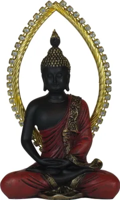 Produktbild von Buddha mit Aura Mönch Deko Thai Figur Skulptur Shaolin Zen Feng Shui Statue