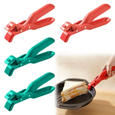 Productafbeelding van 4 Delige Silicone Keukentangen Set, Multifunctionele Schaalhouder