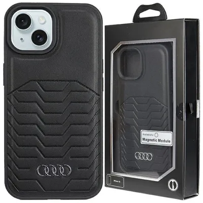Produktbild von Audi Kunstledertasche Mit Magsafe Für Iphone 15 / 14 / 13 - Schwarz