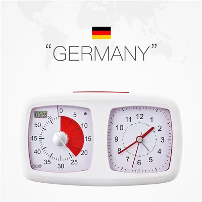 Produktbild von Visueller Timer Digital, 3 in 1 mit Timer, Uhr und Alarmfunktion, 60-Minuten Countdown-Timer für Kinder, für Zuhause, Küche, Badezimmer, Toilette, Schule, Rosa