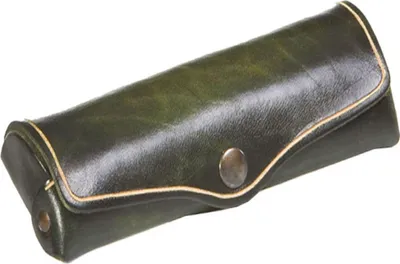 Produktbild von Mika Brillenetui groß Leder grün ca. 16 x 3 x 8 cm 28063105