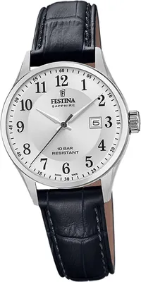 Produktbild von Festina Damenuhr Swiss Made Armbanduhr Leder schwarz D2UF20009/5