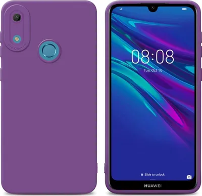 Produktbild von Cadorabo Hülle für Huawei Y6 2019 Schutz Hülle in Lila TPU Silikon Etui Case Handyhülle