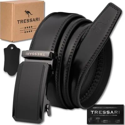 Produktbild von Tressari Herrengürtel mit automatischer Schnalle Savali schwarz One size