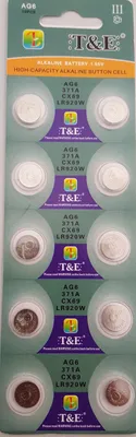 Produktbild von 10x AG 6 Uhrenbatterie 370 für Armbanduhr Knopfzelle SR 920 V371 LR 921 V370