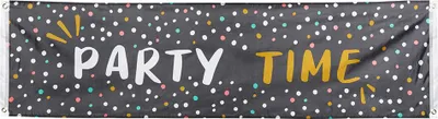 Produktbild von Polyester Banner 'Party Time' (50 x 180 cm)