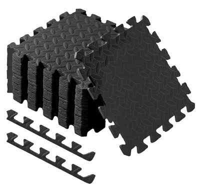 Productafbeelding van Vloerbeschermingsmat - Professionele Set van 30 x 30 cm, Zwart
