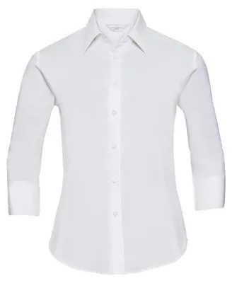 Obrázok produktu pre Russell Collection – dámska košeľa, strečová, priliehavá, 3/4 rukávy LT3686 (S) (biela)
