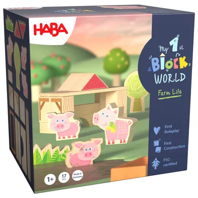 Productafbeelding van HABA Mijn Eerste Bouwwereld: Varkensstal Kalle, vanaf 2 jaar