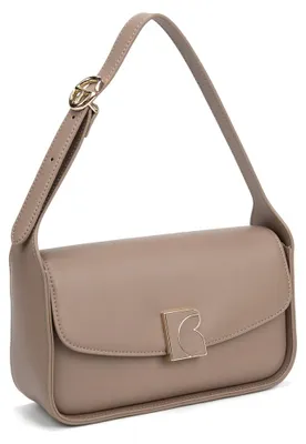 Produktbild von Damen Schultertasche, Schwarz, mit Magnetverschluss, verstellbarer Trageriemen, 27x15 cm