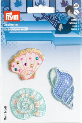 Obrázok produktu pre Nášivka mušle, samolepiaca/nažehľovacia