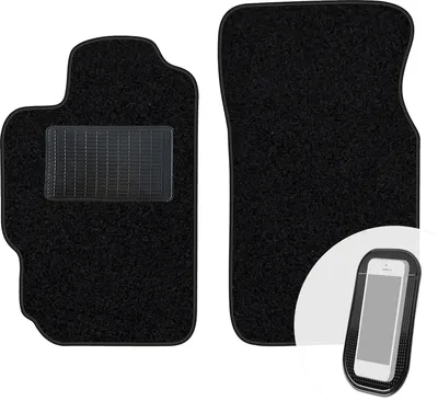Produktbild von moto-MOLTICO Vorne Fußmatten Auto Velours Autoteppiche Schwarz Automatten Set 2-teilig passend für Peugeot 406 1995-2004