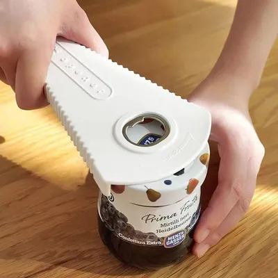 Image de Ouvre-bouteille multifonction - Ouvre-boîte de bière - Blanc