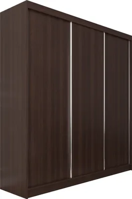 Produktbild von Masseno Schiebetürenschrank SOFIA 180 cm Kleiderschrank Schlafzimmer Schrank 3-türig Wengefarben